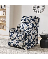 Hulala Home Ruprecht Farmhouse Lift Assist Power Recliner with Massage Heat and Manual Headrest