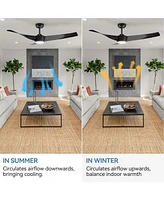 Garmin Gaomon Ceiling Fan with Lights Remote Control 3CCT Dimmable 7 Speeds Reversible Noiseless Dc Motor Ceiling Fan for Low Ceiling Kitchen, Living