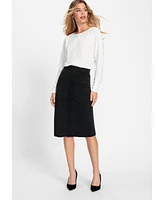 Olsen Women's Faux Wrap Knit Skirt