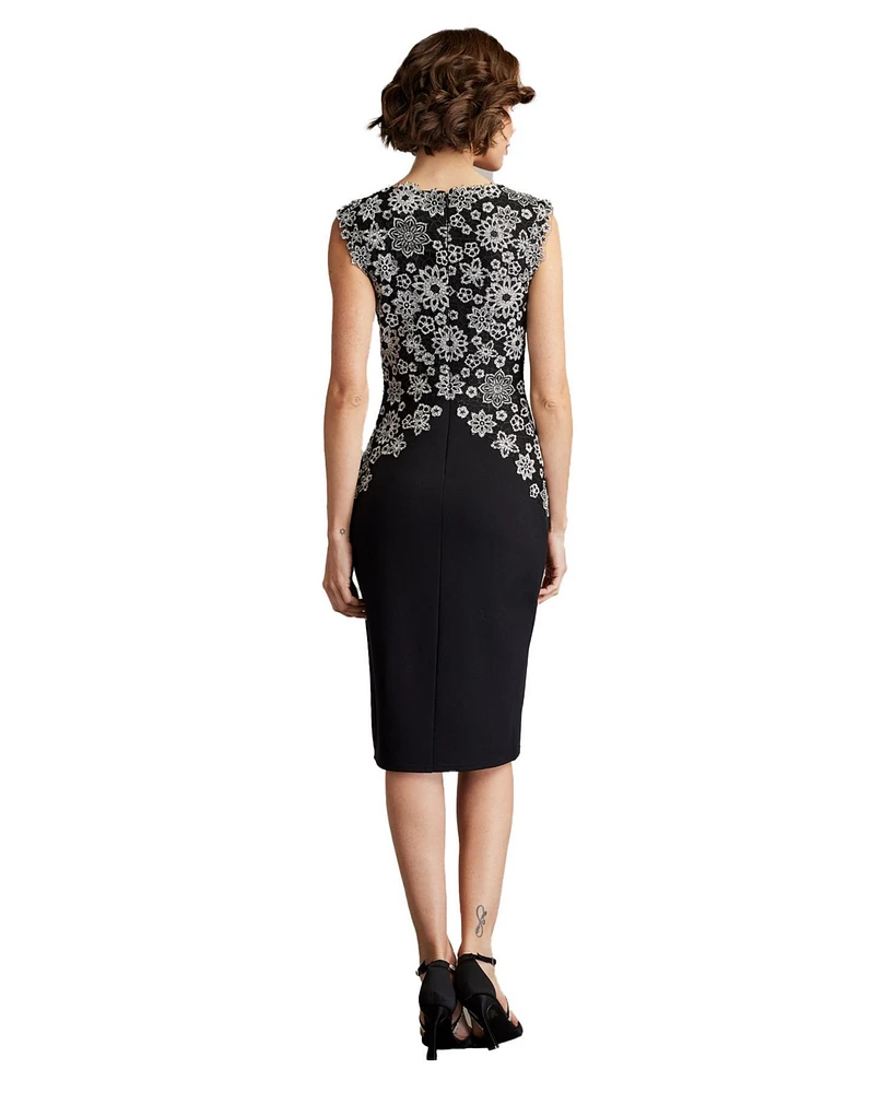 Tadashi Shoji Women's Kiran Floral Embroidered Cocktail Dress