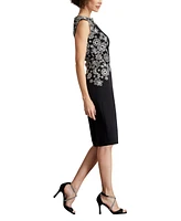 Tadashi Shoji Women's Kiran Floral Embroidered Cocktail Dress