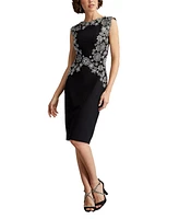 Tadashi Shoji Women's Kiran Floral Embroidered Cocktail Dress