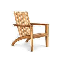 Givimo Outdoor Patio Acacia Wood Adirondack Lounge Armchair