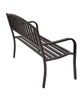 Sugift 50 Inch Patio Garden Bench Loveseats for Outdoor