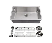 gaomon 30 Inch Kitchen Sink for Single Bowl,Undermount Kitchen Sink Stainless Steel Sink 16 Gauge Kitchen Sinks with Accessories, Easy Drain