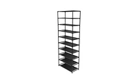 Slickblue 10 Tier Stackable Shoe Rack Storage Shelves - Stainless Steel Frame Holds 50 Pairs Of Shoes