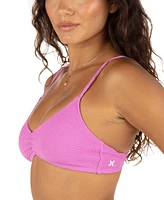 Hurley Juniors' Wave Scrunch Bralette Bikini Top