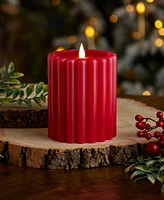 Seasonal Wide Ribbed Motion Flameless Candles