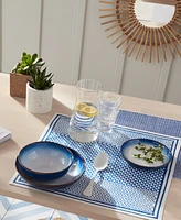 Denby Blue Haze Set of 4 small Coupe Plate, Service for 4