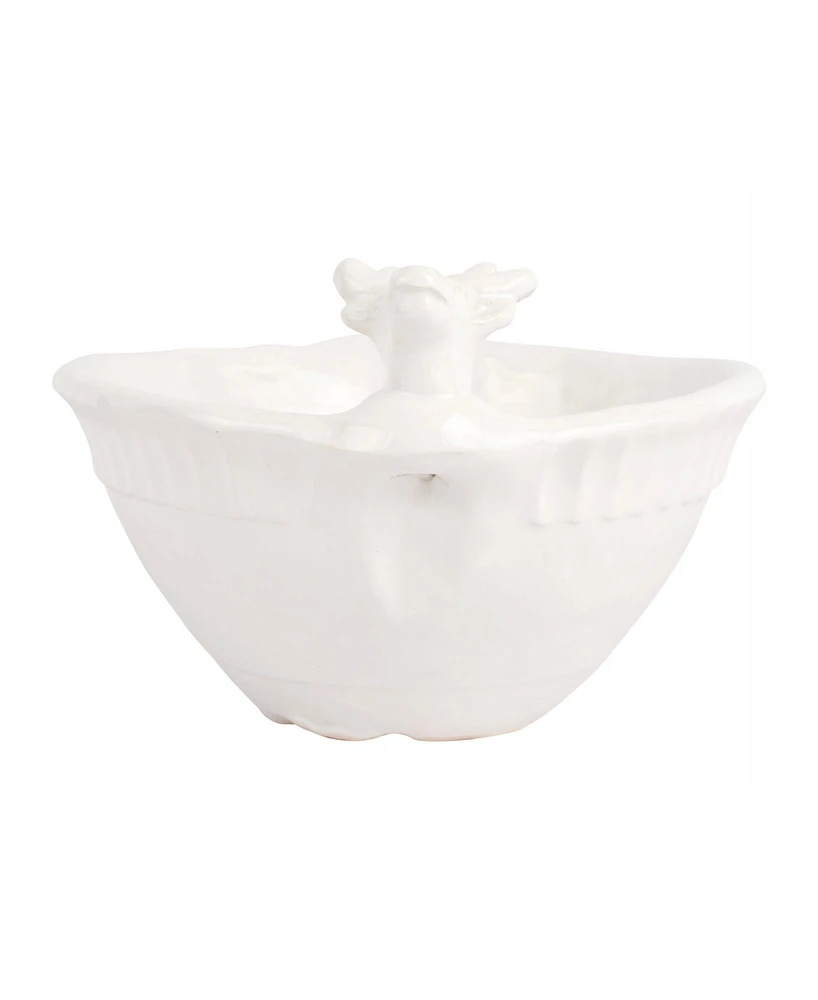 Vietri Pietra Natale Figural Deer Deep Bowl