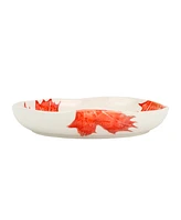 Vietri Autunno Maple Leaves Round Shallow Bowl