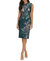 Calvin Klein Women's Floral-Print Sleeveless Sheath Dress