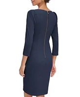 Calvin Klein Women's 3/4-Sleeve Sheath Dress