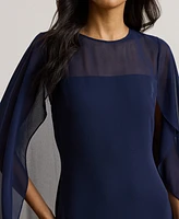 Lauren Ralph Women's Cape Georgette Gown