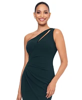 Betsy & Adam One-Shoulder Cutout Gown