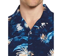 Cubavera Men's Short Sleeve Button-Front Floral Print Camp Shirt