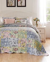 Greenland Home Emma Floral Print 3-Pc. Bedspread Set