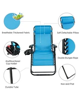 Inolait Sugift Oversize Lounge Chair with Cup Holder of Heavy Duty for outdoor