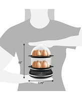 Elite Cuisine Programmable 2-Tier 14 Egg Cooker/Steamer