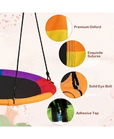 Sugift 40-Inch Flying Saucer Tree Swing Outdoor Play Set with Easy Installation Process for Kids