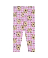 10/11/2024 Toddler Girls Disney Winnie the Pooh Peplum T-Shirt and Leggings Outfit Set