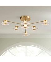 Possini Euro Design Possini Euro Chapman 33 1/2" Wide Warm Gold 7-Light Led Ceiling Light