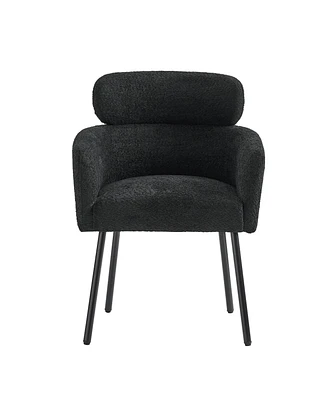 Hulala Home Niccolo Modern Boucle Dining Chair with Adjustment Feet
