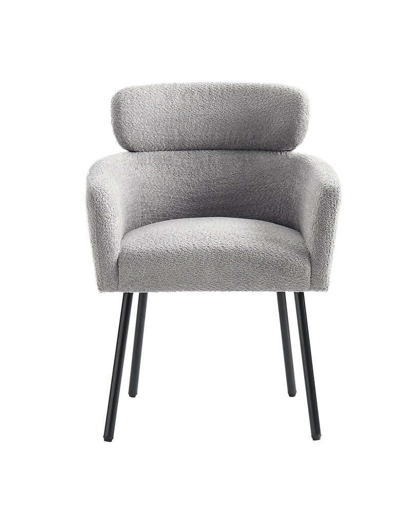 Hulala Home Niccolo Modern Boucle Dining Chair with Adjustment Feet