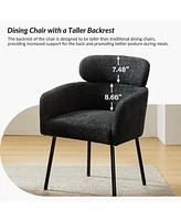 Hulala Home Niccolo Modern Boucle Dining Chair with Adjustment Feet