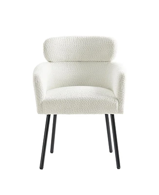 Hulala Home Niccolo Modern Boucle Dining Chair with Adjustment Feet