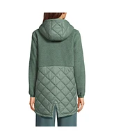 Lands' End Women's High Pile Quilted Mixed Media Parka