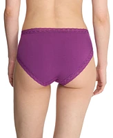 Natori Women's No-show Pima Cotton Bliss Girl Brief With Lace