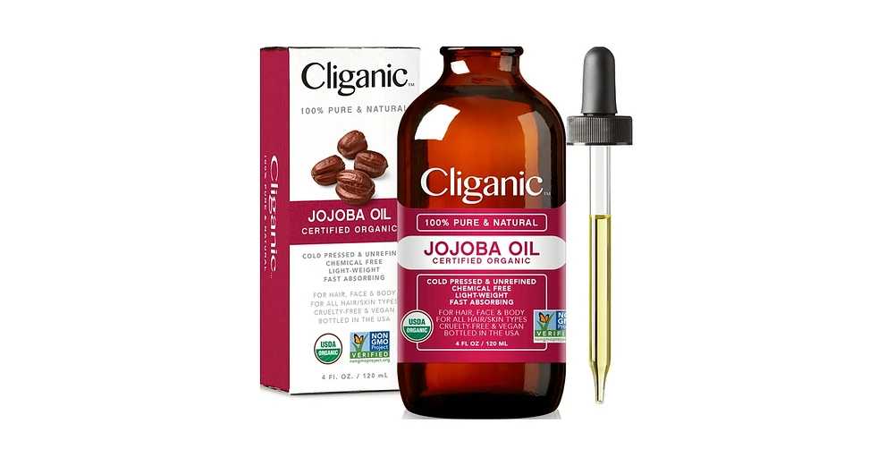 Cliganic Organic Jojoba Oil, 4oz