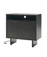 Claudio Modern 28"Tall Nightstand with Solid Wood Legs