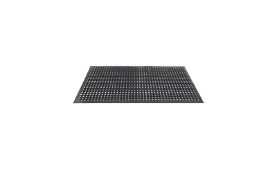 Slickblue Industrial Multi-Functional Anti-Fatigue Rubber Hexagonal Mat for Bar and Kitchen with Drainage and Non-Slip Design