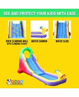 Pogo Bounce House Backyard Kids Inflatable Water Slide for Kids - Residential Backyard Inflatable Slide for Summer Fun