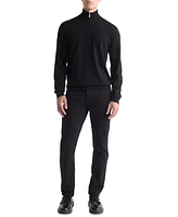 Calvin Klein Men's Long Sleeve Quarter-Zip Pullover Sweater