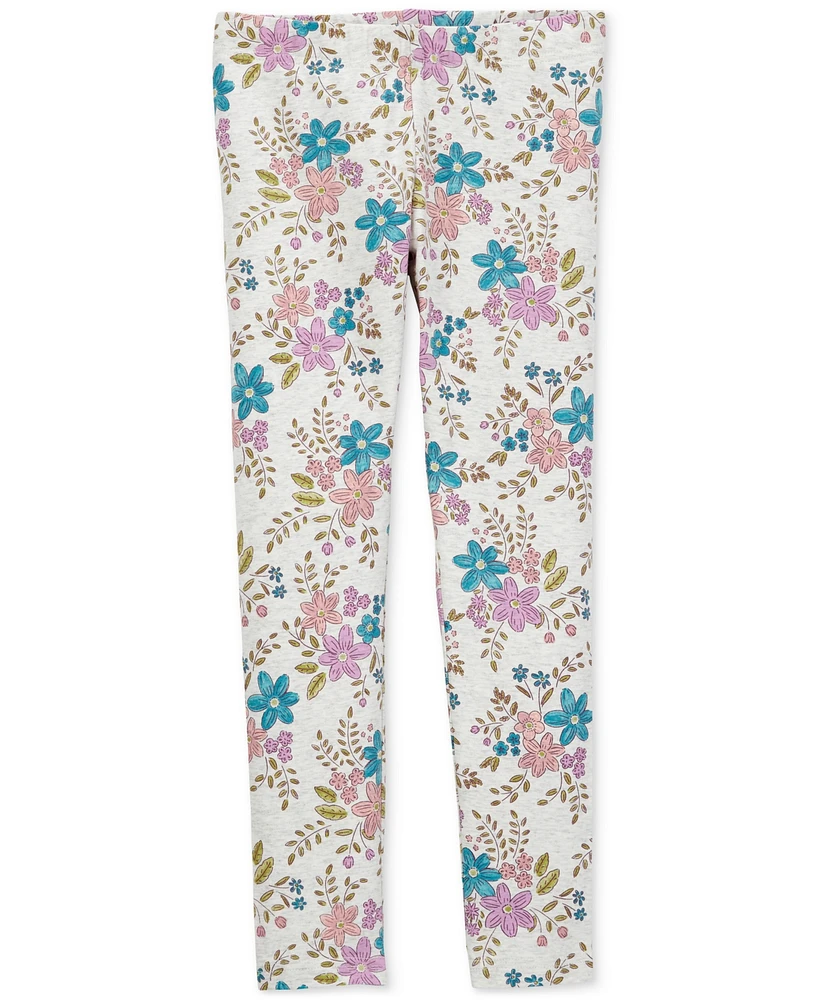 Carter's Little & Big Girls Cotton-Blend Floral-Print Leggings