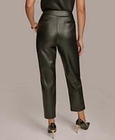 Donna Karan New York Women's Faux-Leather Ankle Pants