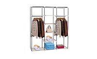 Slickblue 69" Portable Clothes Closet with Non-Woven Fabric and Double Rod for Efficient Storage Organizer