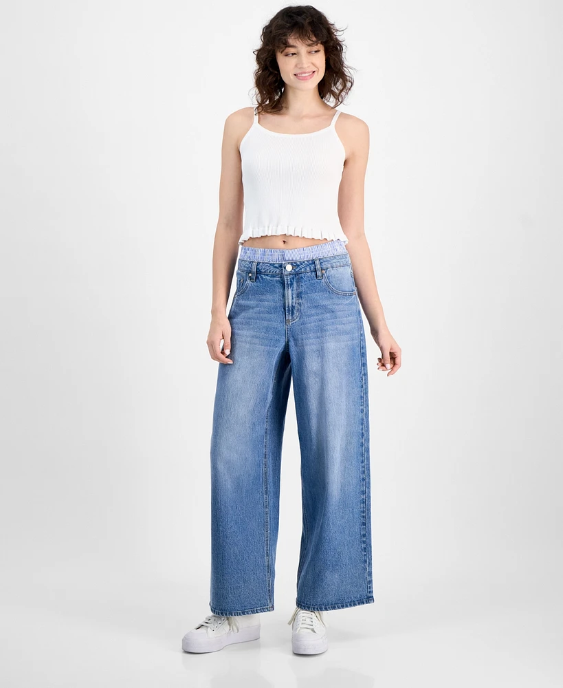 And Now This Women's Boxer High Rise Wide Leg Jeans, Exclusively at Macy's