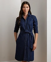 Lauren Ralph Belted Denim Shirtdress