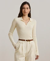 Lauren Ralph Lauren Women's Rib-Knit Polo Sweater