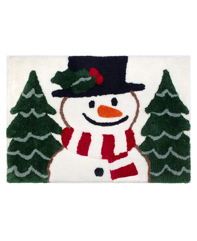 Avanti Winter Snowman Polyester Bath Rug, 30" x 20"