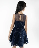 Rare Editions Big Girls Sequin Soutache Social Dress