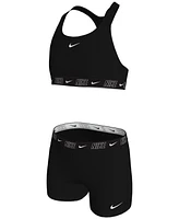 Nike Big Girls Racerback Top & Swim ShortsSwimsuit, 2 Piece Set