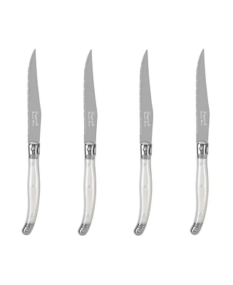 French Home Laguiole Connoisseur 4-Piece Steak Knife Set with Handles