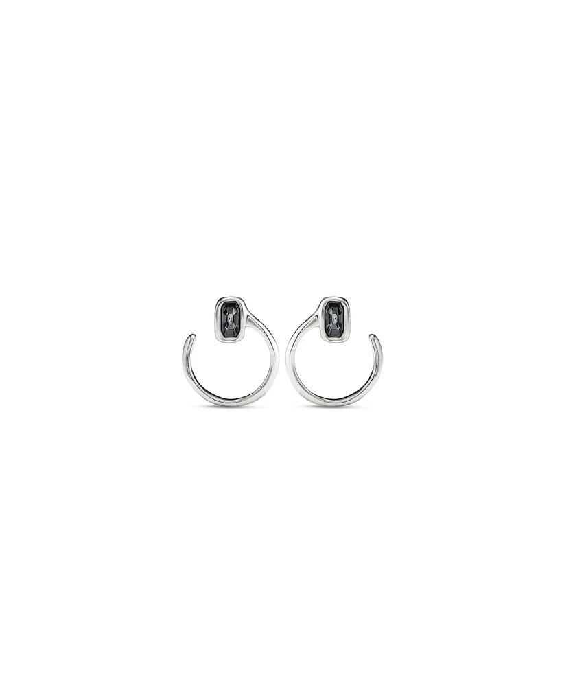 UNOde50 Sterling Silver-Plated Metal Alloy Needle Shaped Earrings