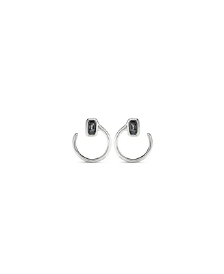 UNOde50 Sterling Silver-Plated Metal Alloy Needle Shaped Earrings