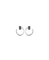 UNOde50 Sterling Silver-Plated Metal Alloy Needle Shaped Earrings